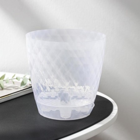 Pot for flowers with basal watering "Rumba", 1.5 l, the color is transparent