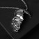 Unisex "Skull" half, half of black silver, 60 cm