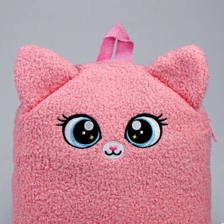 Baby backpack for a girl "cat", plush-3