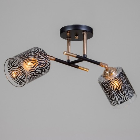 Roberta chandelier 2he27 40W black and gold 48x26x27 cm Bayerlux-1