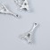 Decor for creativity metal, rhinestones "Eiffel Tower" silver 2.2x1x0.4 cm