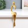 Souvenir Polystone "Girl in Headphones" Gold 23x5.9x9.4 cm