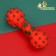 The food toy "New Year's bone" for dogs, red, 12 cm