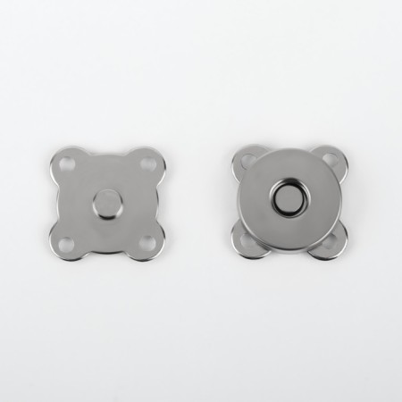 Magnetic, sewing buttons, d = 14 mm, 10 pcs, silver color-1