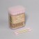Bamboo cotton sticks, pointed, 7.5 cm, 100 pcs, pink color