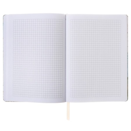 Notepad A5 96 sheets in a cage, cosmic voyage, solid cover, matte lamination, soft-tach, selective varnish, elastic band, lies, block 70 g/m2-3