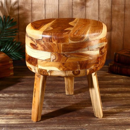Interior table "Indonesian style" 46x40 cm, tick tree-2
