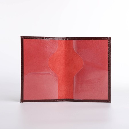 Cover for passport, burgundy color-5