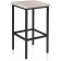 Haric loft Metal/MDF stool, black/Philadelphia Gray 34x34x61 cm