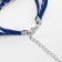 Bracelet-re-cooker "Talisman protection" feather, blue color with black silver