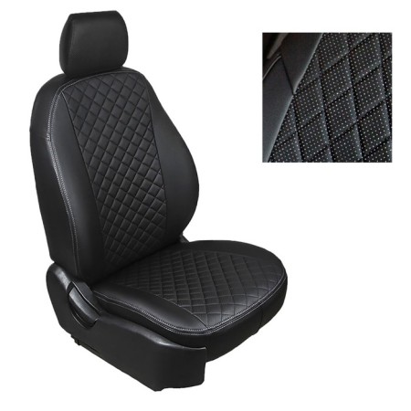Auto -Chelecs from the Eco -leather "Rhombus" for Lada Largus 40/60 (5 seats) Rest. 2021-n.