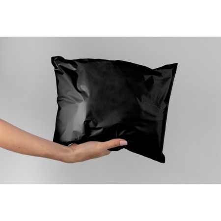 Courier bag with an adhesive valve, black 16 x 22 + 4 cm, 50 pcs-3