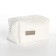Cosmetic bag at the lightning textura, white color
