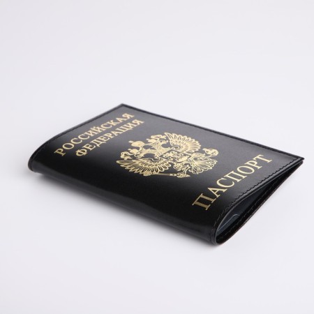 Cover for passport, black color-2