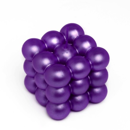 Figure candle "Babble" Big Cube, 5x5x5 cm, purple-2