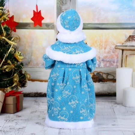 Snow Maiden "Blue fur coat with a staff" moves, 40 cm-2