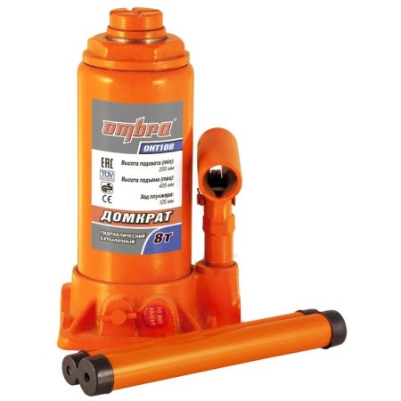 Hydraulic jack Ombra OHT108, 8 t, rise 200-405 mm-1