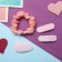 Hair set "Toliman" (1 elastic band-6 cm, 3 invisible- 5 cm) pink