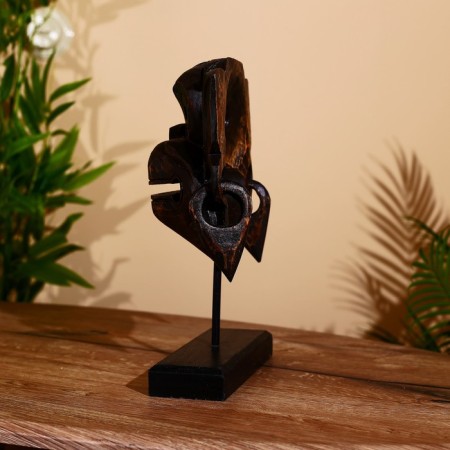 Mask "Hanuman" on a stand, Albezia 30 cm-2