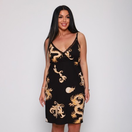 Female set (robe/shirt), black color, size 44-6