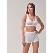 Women's Boxers with high waist shorts vita alta, size 48-50, white color