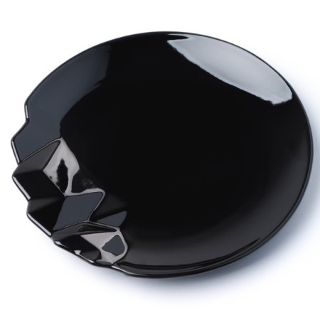 Ceramic “Obsidian” plate, 17 cm, black color-4