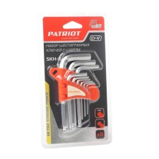 A set of keys Patriot Skh-9, hexagonal with a ball, 1.5-10 mm, CRV, 9 pcs.