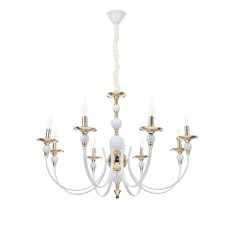 Venice chandelier 8he14 40W white-gold 87x87x97 cm