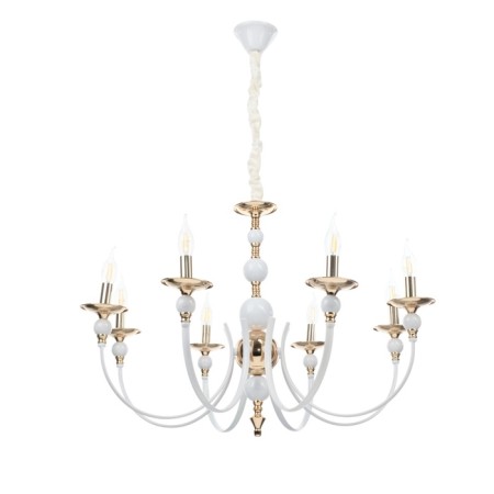 Venice chandelier 8he14 40W white-gold 87x87x97 cm