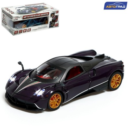 Metal machine, 1:24, inertial, doors, hood, trunk, purple color open