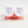 Plastic bowls on a pink stand 27.5 x 14 x 15 cm white