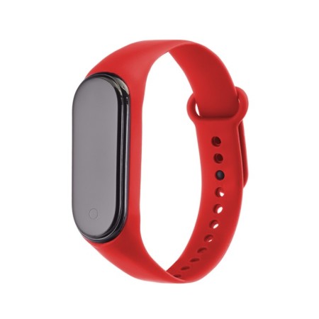 Watch is an electronic watch, silicone strap, red-2