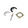 Accoona A90126AW shell mixer, single -leaf, pour length 131 mm, gold