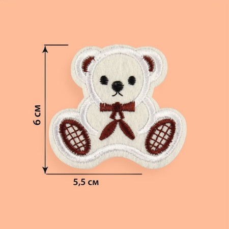 Thermal appliance "Bear with a bow", 5.5 × 6 cm, beige color-1