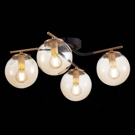 Ceiling EVOLUCE lamp. Sle106902-04. Literno. 4x40 watts, E14, 62.5x42x18.5 cm, black color-1