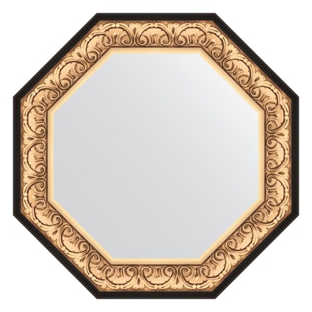 Mirror in the baguette frame, Baroque gold 106 mm, 75x75 cm