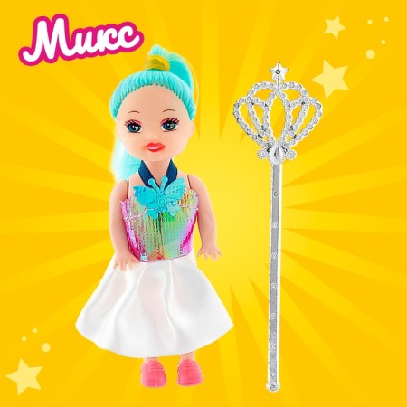 Baby doll "Sorceress", with a magic wand, mix-9