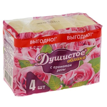 Soap toilet "fragrant cloud" rose 4*70 g