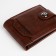 Male purse on a magnet, department for bills, for maps, for coins, brown color