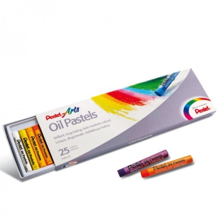 Oil pastel, 25 colors, Pentel 8/60 mm, in cardboard-9