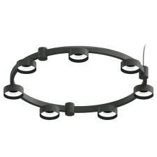 Techno Ring luminaire housing suspended for nozzles D85 Ambrella Light, Diy Spot, C9238, 7XGX53, Black Comple