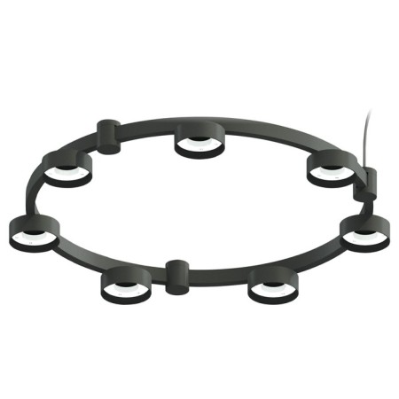 Techno Ring luminaire housing suspended for nozzles D85 Ambrella Light, Diy Spot, C9238, 7XGX53, Black Comple