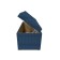 Puff with a lid and weighting, 800 × 400 × 420 mm, bingo velor, Denim color