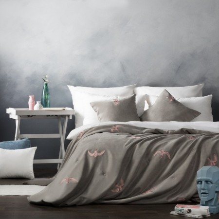 The Liberty set: a bedspread 160 x 220 cm, pillowcase 40 x 40 cm - 2 pcs, color gray-1