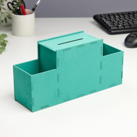 Organizer for the office with a piggy bank "Do not put off for tomorrow..." 28x8.5x14 cm-2