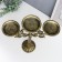 Cast iron candle for 3 candles "openwork" Golden Patina 32x24x9.5 cm