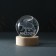 Souvenir glass backlight "Shar. Power of Russia" d = 6 cm stand wood, usb