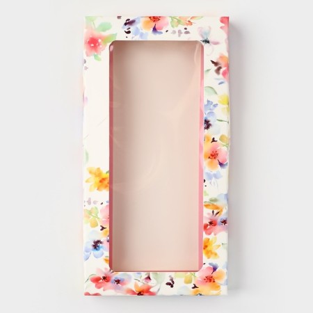 Box for chocolate "Flowers", with a window, 9.4 x 1.7 x 18.4 cm-2