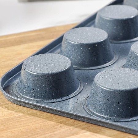 Baking uniform “Marble”, 35 × 27 cm, 12 cells, anti -stick coating, color gray color-3