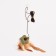 Cat tensile with feathers with cats with a cat and tambourine